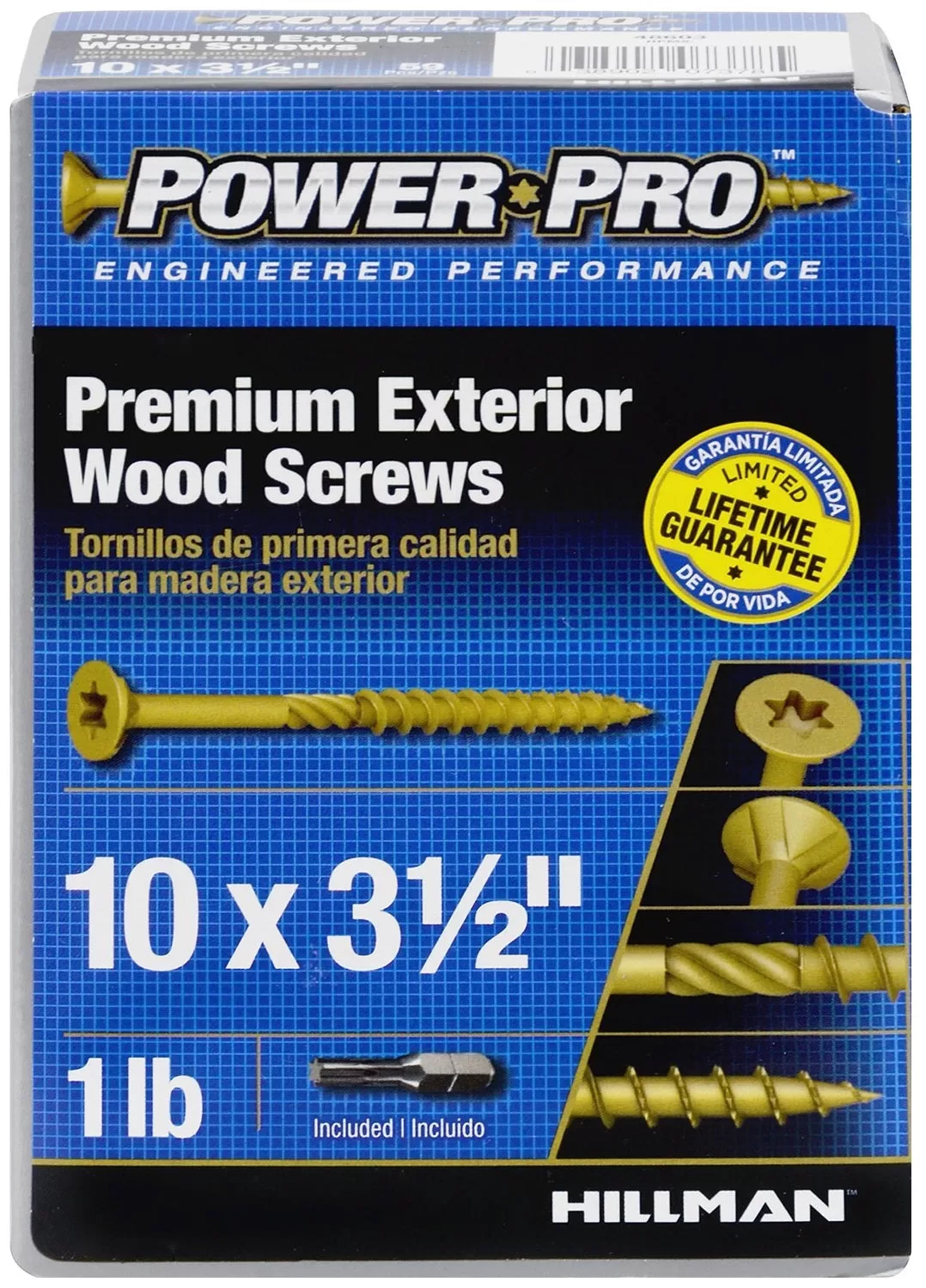 Hillman 48603 Star Drive Deck Screw 10 x 3-1/2 Inch