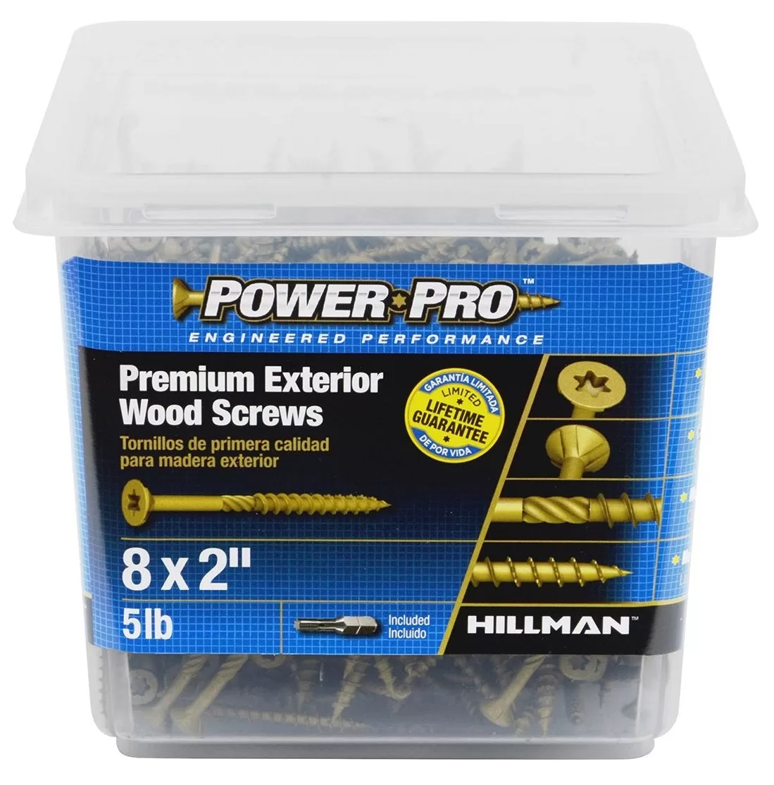 Hillman 48608 Star Drive Deck Screw 8 x 2 Inch