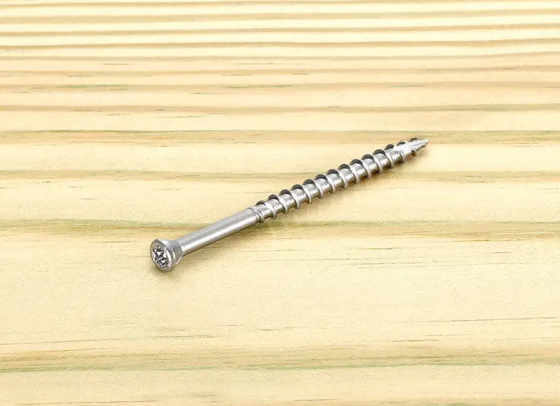 Starborn Deckfast No. 8x3 Inch Silver Star Trim Head Deck Screws 250 Pack Corrosion Resistant Fasteners