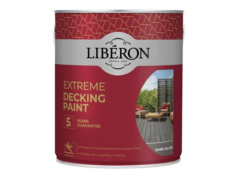 Liberon Extreme Decking Paint Dark Chrome 2.5 litre