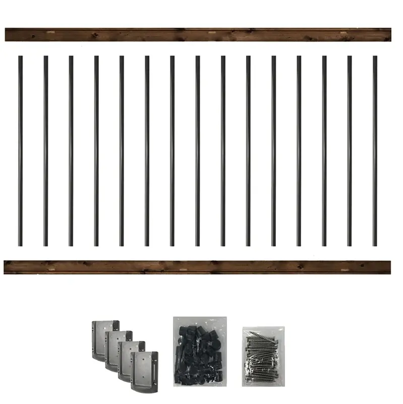 Nuvo Iron RKB6 Deck Railing Kit, Wood