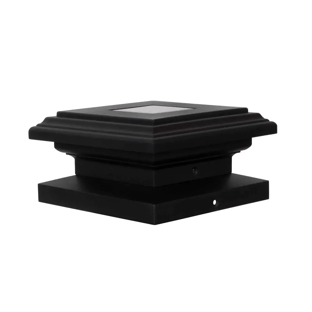 Solar Low-Profile Fence Post Cap Buoyant, Black (4'' x 4'' / 6'' x 6'')
