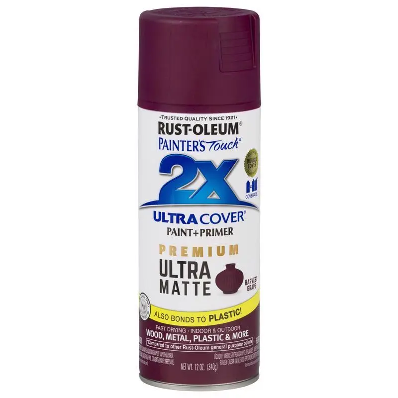 Rust-Oleum Painter's Touch 2X Ultra Cover Ultra Matte Harvest Grape Spray Paint 12 oz Pack 6