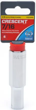 1/2 Inch Drive 1 1/4 Inch Deep Socket Heavy Duty Applications Apex Tools