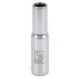 1/4-Inch Drive 1/4-Inch 6-Point Deep Socket Tight Spaces Master Mechanic