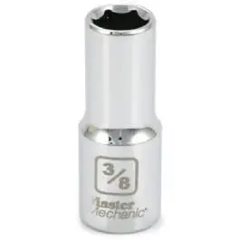 3/8-Inch Drive 3/8-Inch 6-Point Deep Well Socket Automotive Use Master Mechanic