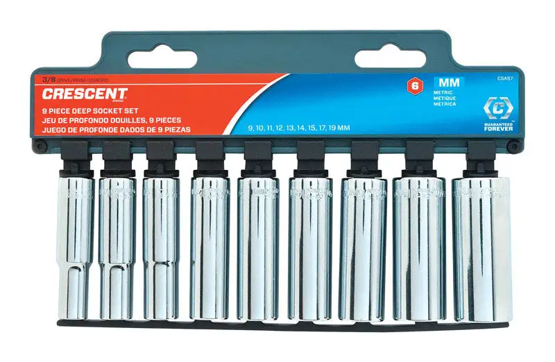 Crescent 10-Piece 1/4-Inch Drive SAE 6-Point Deep Well Socket Set