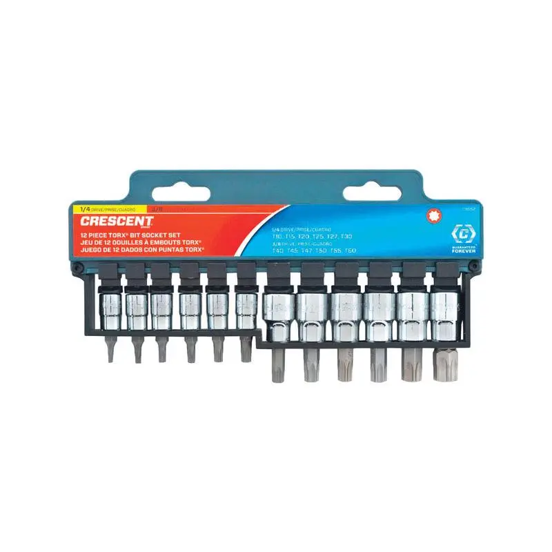 Crescent 8-Piece 1/2-Inch Drive SAE 6-Point Deep Well Socket Set