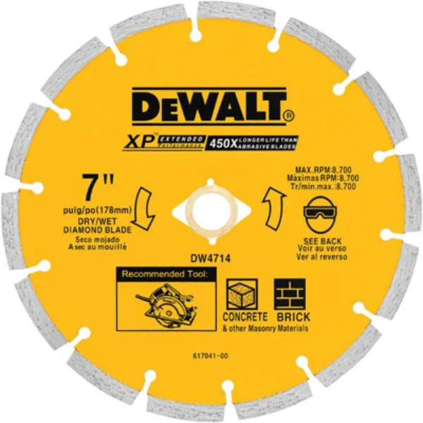 DeWalt DW4714 XP Extended Performance Segmented Diamond Blade 7