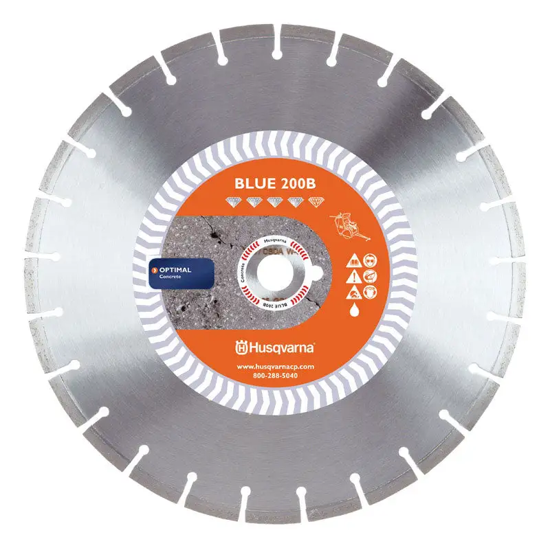 Husqvarna Banner Line 14 Inch Blue Diamond Segmented Rim Saw Blade Masonry