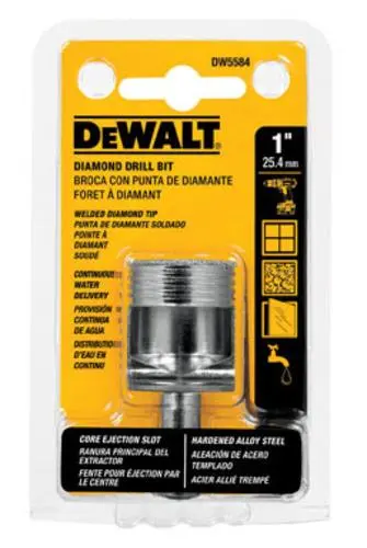 DeWalt DW5584 Diamond Drill Bit Tile Glass and Masonry
