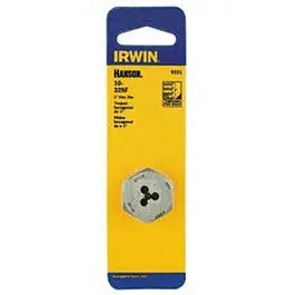 #12 x 24 National Coarse Hexagon Machine Screw Die Professional Threading Tool Irwin