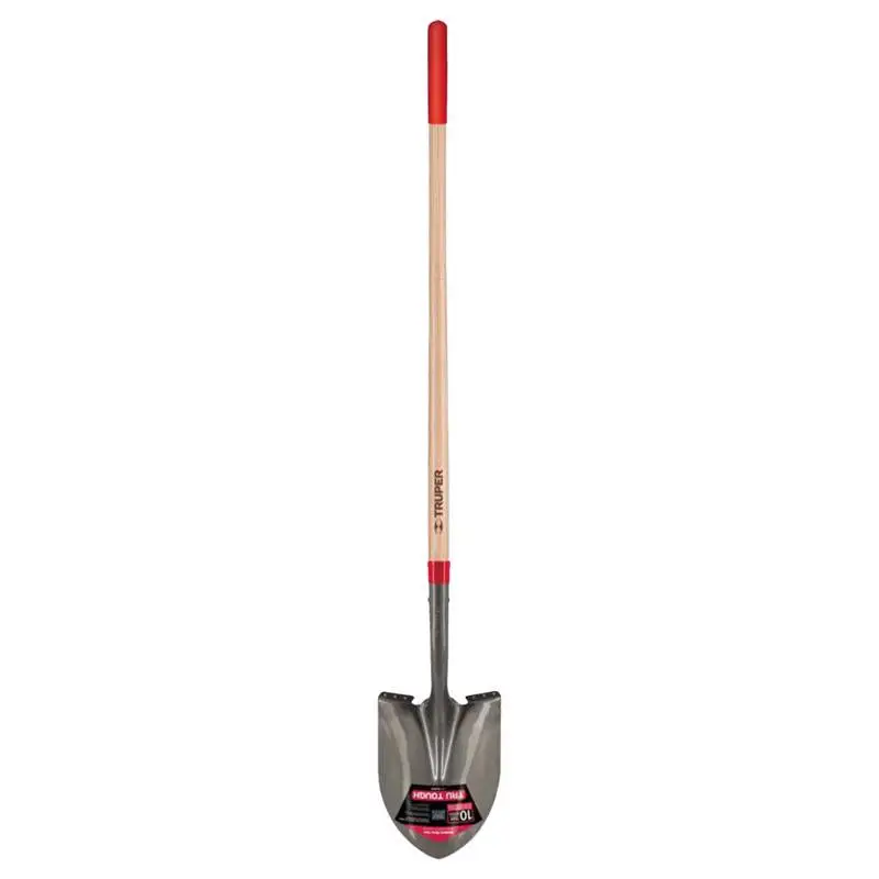 Truper Tru-Tough 58.25 Inch Steel Round Digging Shovel Wood Handle Pack 6