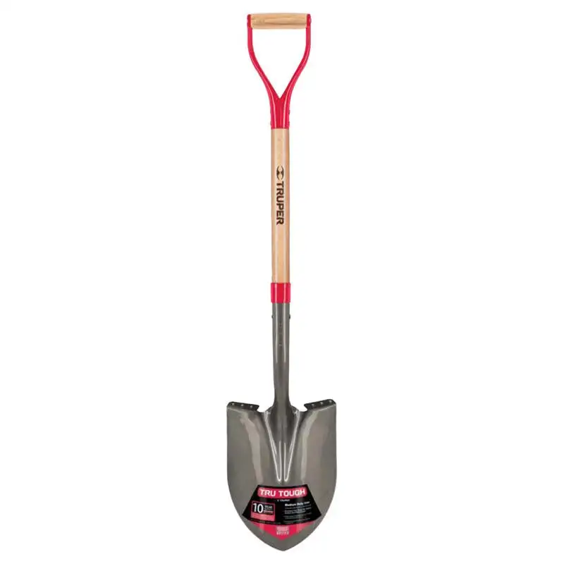 Truper Tru-Tough 41 Inch Steel Round Digging Shovel Wood Handle Pack 6