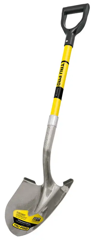 Truper Tru-Tough 41 Inch Steel Round Digging Shovel Fiberglass Handle Pack 6