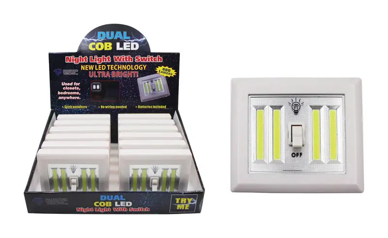 Diamond Visions White Toggle COB LED Dimmer Switch 1 Pack 12 Energy Efficient Light Switches