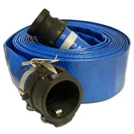 PVC Discharge Hose Coupled Poly C x E 2-Ft. x 25-Ft. Heavy-Duty Use Various