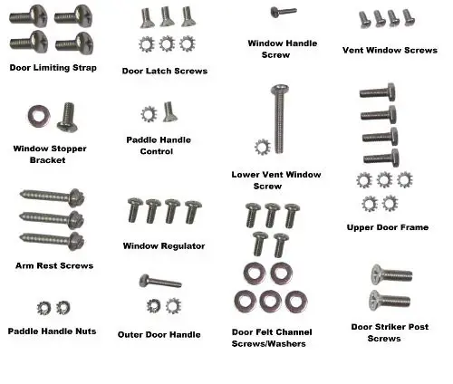 Door Bolt Kit, Rust-resistant Steel, Does one door