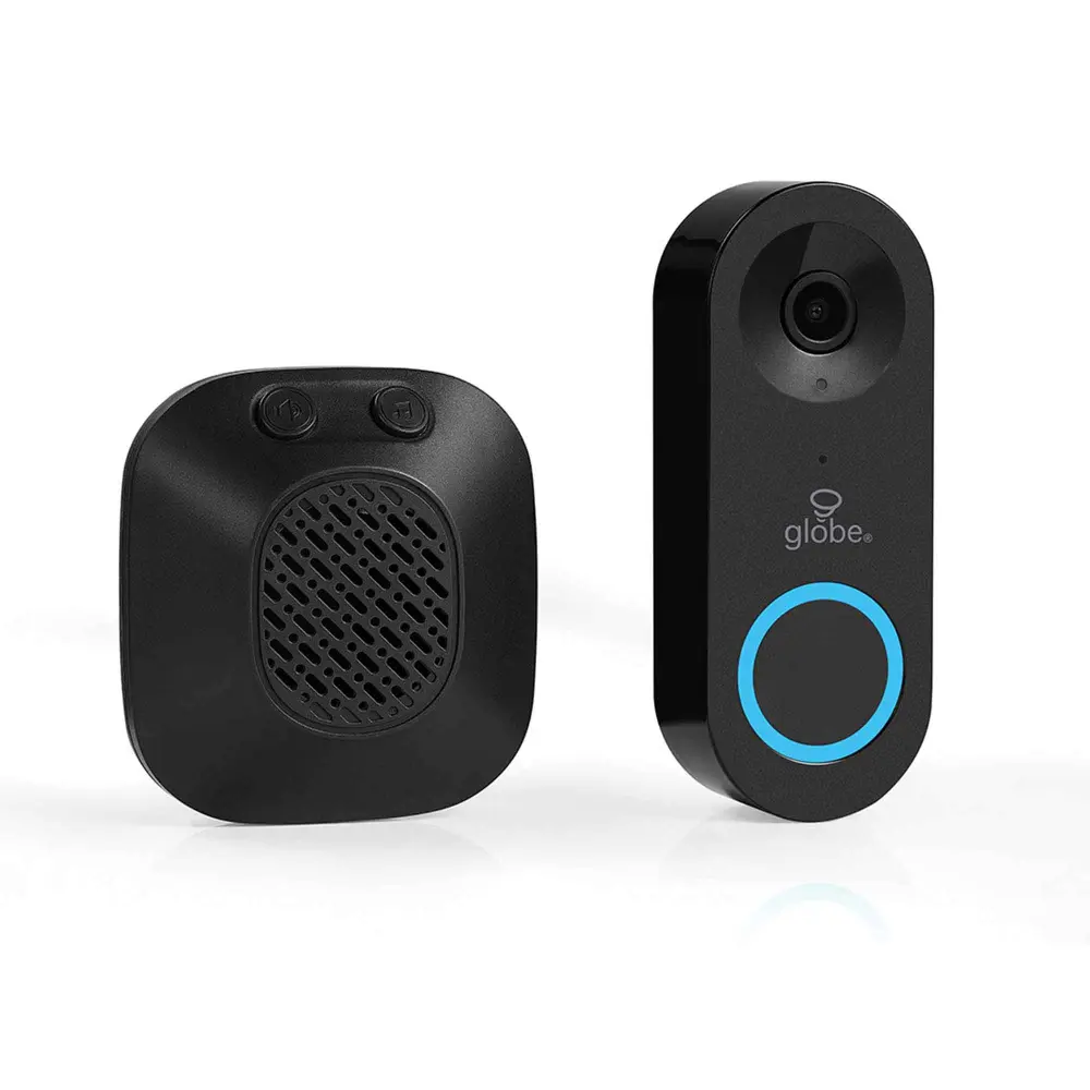 Wi-Fi Wired Doorbell Kit Camera and Microphone, Black