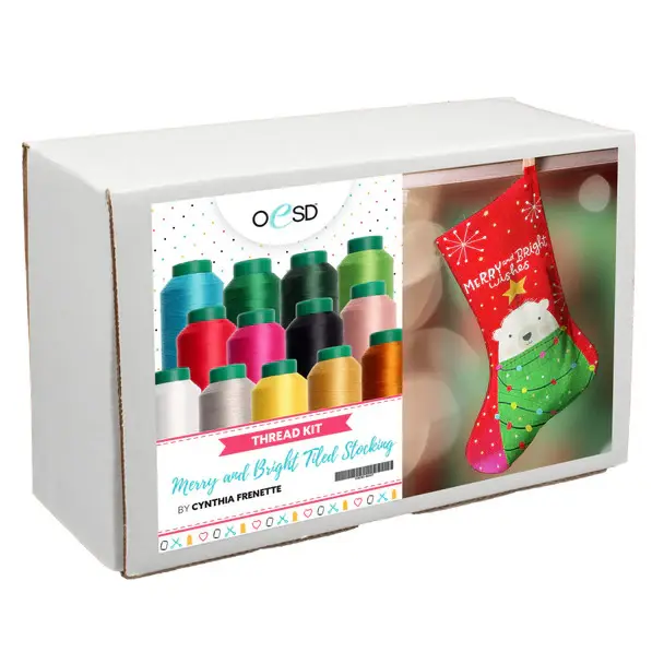 Wireless Smart Cynthia Frenette Merry and Luminous Tiled Stocking Thread Kit IS80381-901KIT