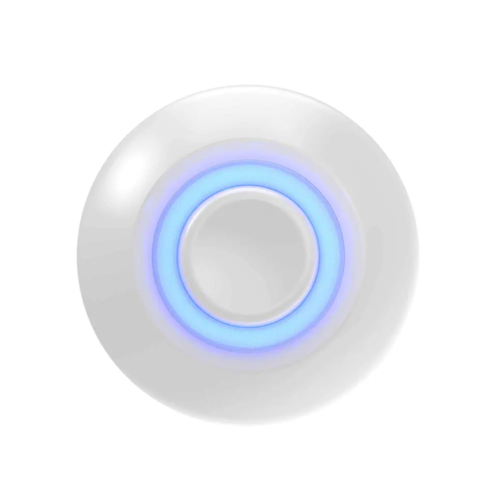 Intercom System Round Wired Doorbell Illuminated Push Button, Snow