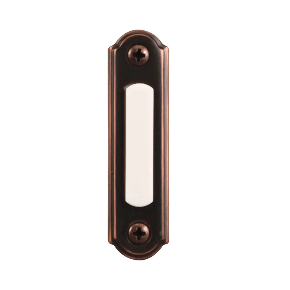 Wired Doorbell Generous LED Illuminated Push Button, Oil Rubbed Bronze