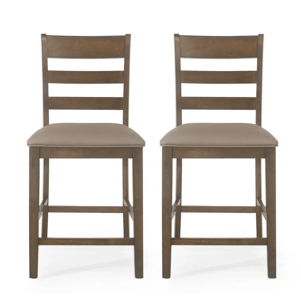 Farmhouse Upholstered Wood Counter Stools - ANSI/BHMA Certified