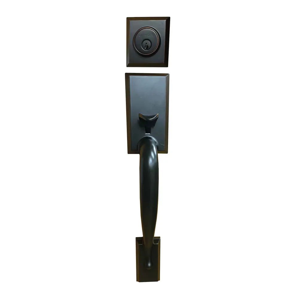 Premium Security Rated Door Handle Kit Interior Lever Handle, Aged Warm finish
