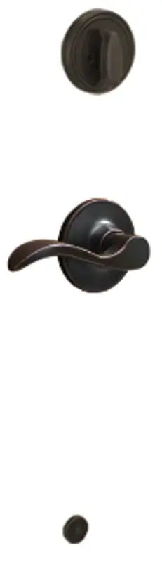 Schlage J Series JH59SEV716RH Handleset Interior Trim, Wave, 3 Grade, Mechanical Lock, Metal, Aged Copper-brown, Lever Handle