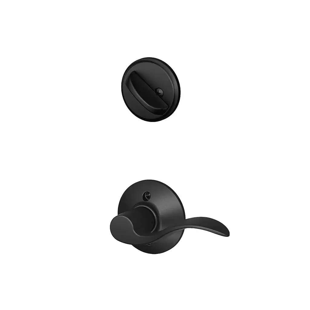 Schlage F59ACC622RH Accent Trim Interior Right Hand Lever Matte Black Door Handle
