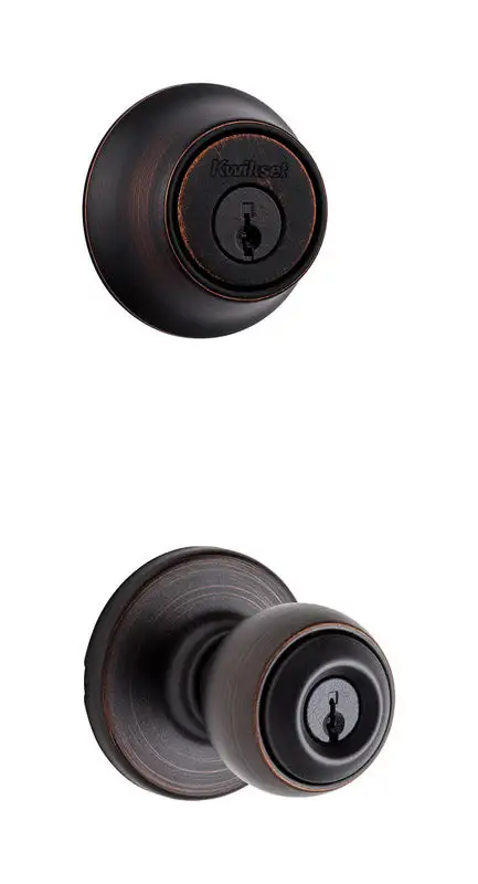 Kwikset Polo Venetian Bronze Deadbolt and Passage Door Knob 1-3/4 . - Secure Door Hardware