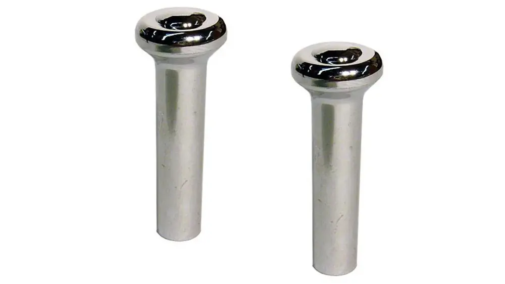 Door Lock Knobs - Shiny metal, Pair