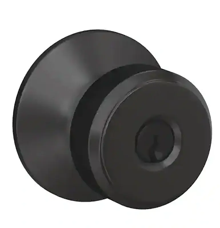 Knob Set Schlage F51ABOW622 Knob Lock, Matte, Charcoal