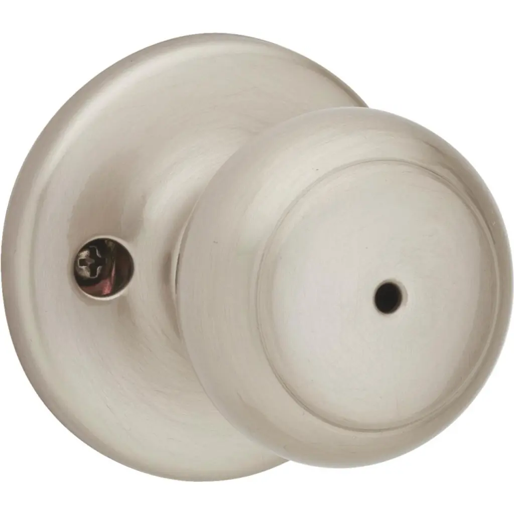 Kwikset Cove Satin Nickel Bed Bath Door Knob Secure Privacy Locking Mechanism