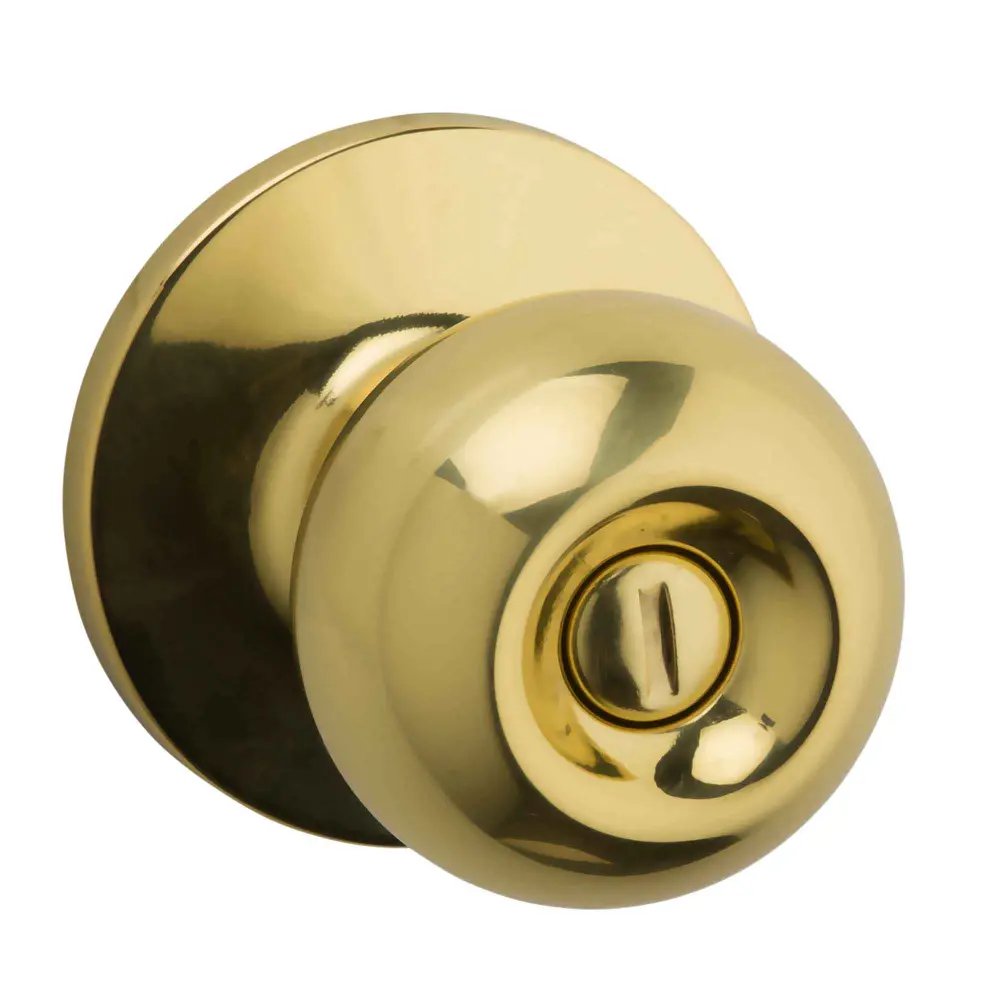Passage Door Regina Privacy knob Door Handle, Brilliant Brass