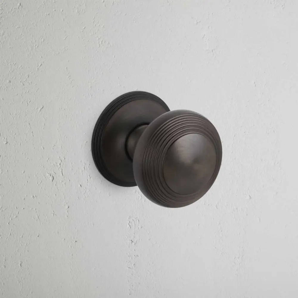 Poplar Sprung Door Knob - Warm finish
