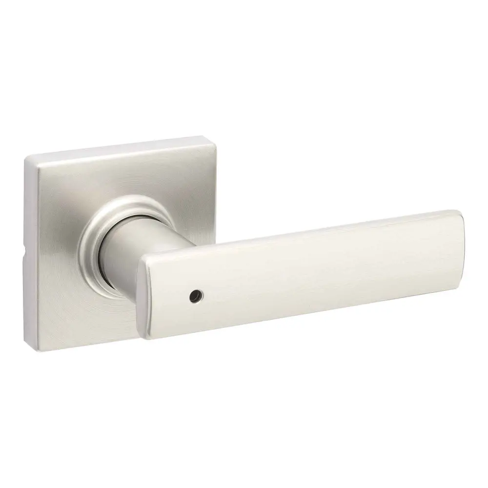 Breton Lever Privacy Door Pull, Satin Nickel (Keyed Alike)