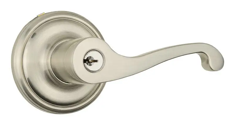 Brinks Push Pull Rotate Glenshaw Satin Nickel Entry Lever KW1 1.75 Inch