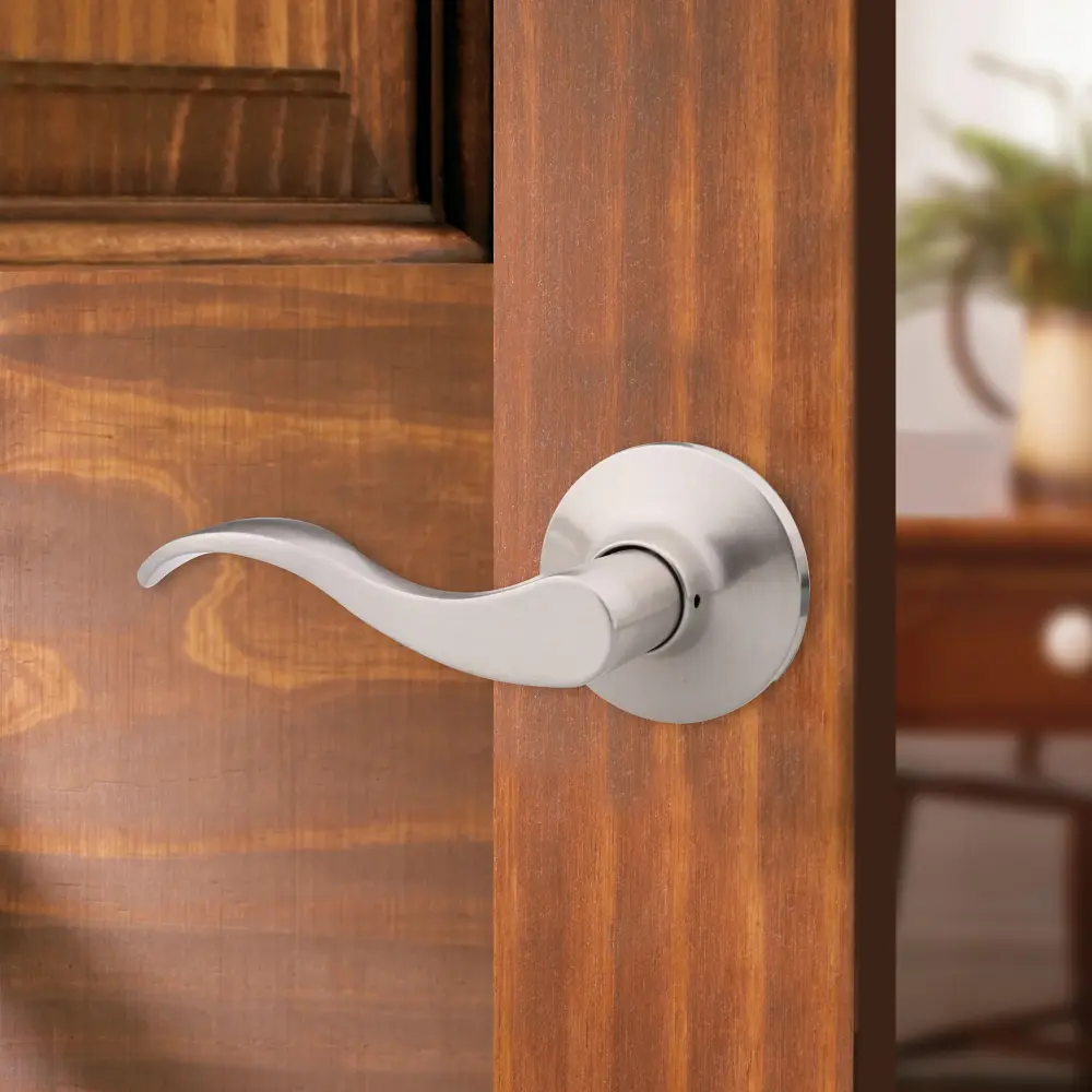 Layton Passage Lever, Satin Nickel - ANSI/BHMA Certified