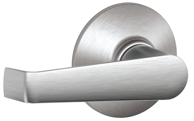 Schlage Birmingham Series F10 ELA 626 Passage Lever, Mechanical Lock, Satin Chromium, Metal, Residential, 2 Grade
