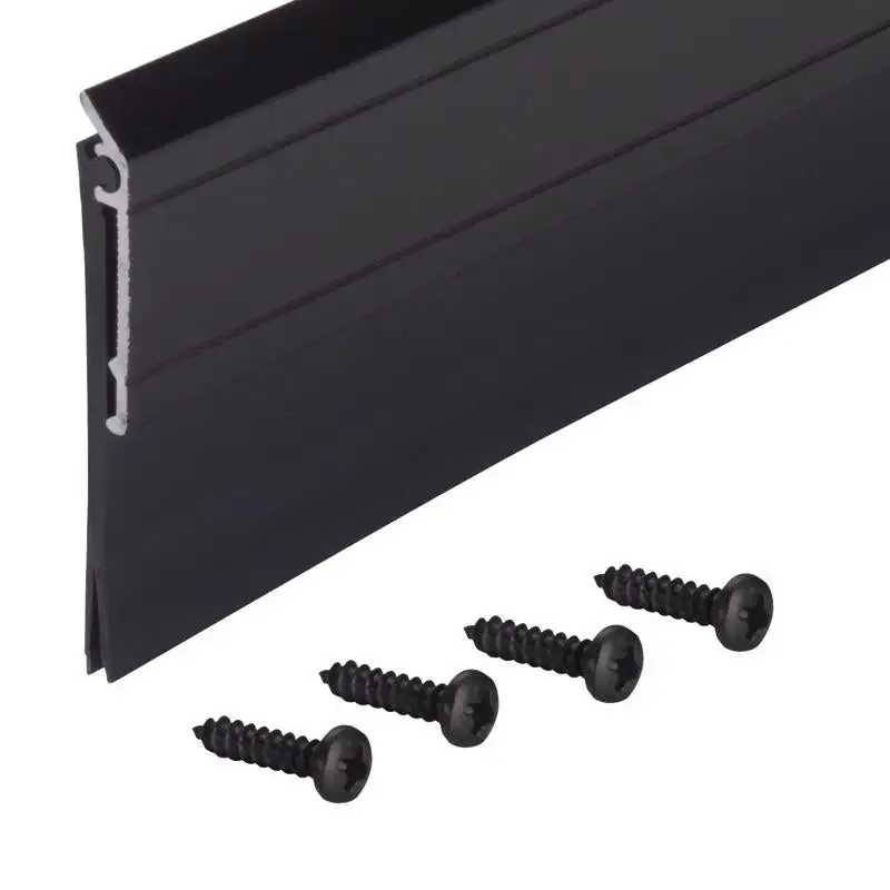 M-D Building Products Black Aluminum/Vinyl Sweep Doors 36 Inch Pack 6 Weather Stripping