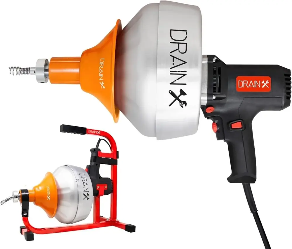 DrainX X25 PowerDrive Electric Drain Cleaning Machine, 1/4" Cable, 25 FT