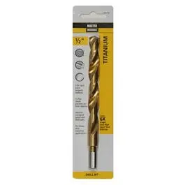 1/2 x 6- High-Speed Steel Drill Bit Titanium Coated - Precision Drilling Tool Master Mechanic