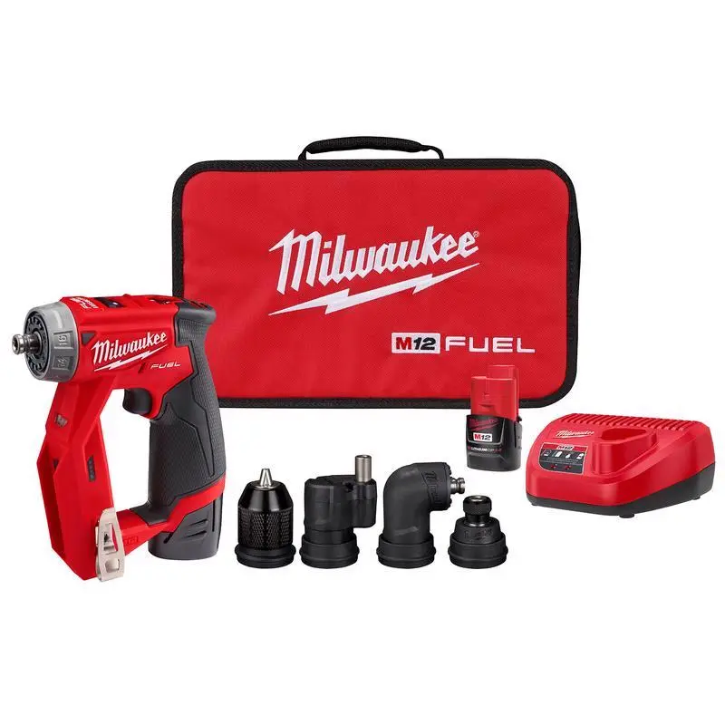 Milwaukee M12 FUEL 12V 3/8 . Brushless Cordless 4--1 Installation Driver Kit Professionals
