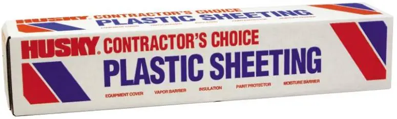 Husky SW404C Polyethylene Sheeting Film 4 x 100 Clear Heavy Duty Plastic