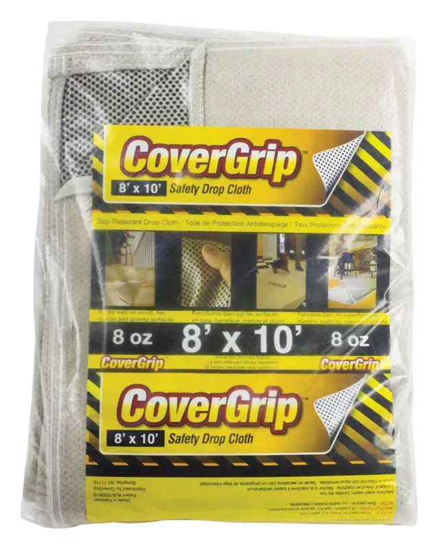 CoverGrip 8 ft W X 10 ft L 8 oz Safety Canvas Drop Cloth 1 Pk