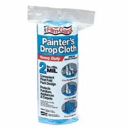 2-Mil Plastic Drop Cloth Blue 9 x 12-Foot Painting and Floor Protection Film Gard