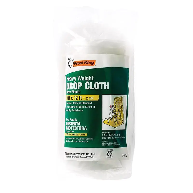Frost King Projex 9 ft. W X 12 ft. L X 2 mil Plastic Drop Cloth Pack 12
