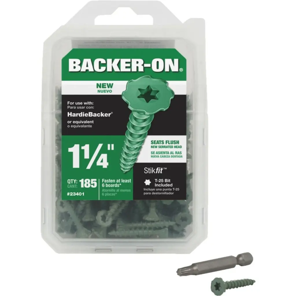 Buildex Backer-On #9 x 1-1/4 . Cement Board Screw 185 Ct.