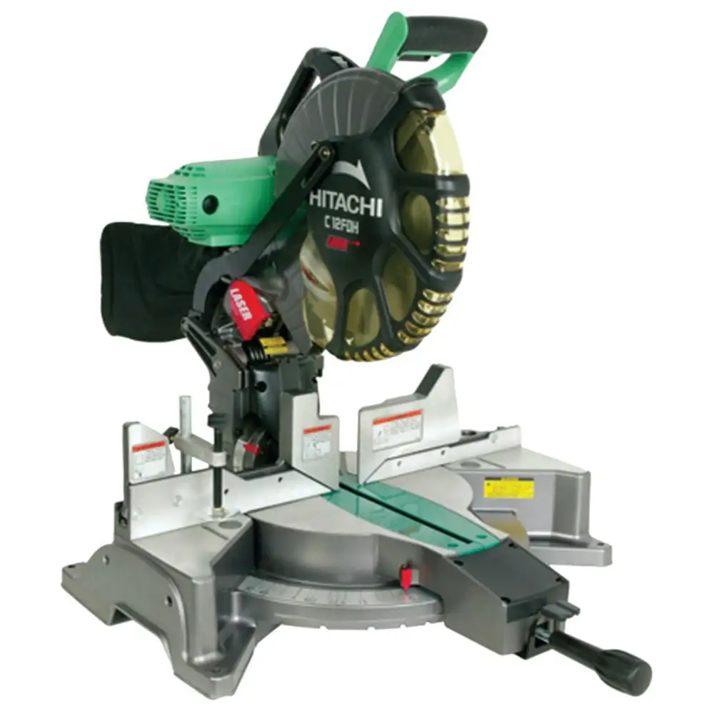 Metabo HPT C12FDHSM 12-Inch Dual Bevel Miter Saw Laser Marker Professional Woodworking